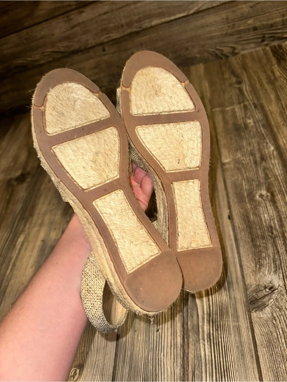 Talbots Women's Beige Bow Espadrille Slingback Sandals Casual Summer Size 7.5